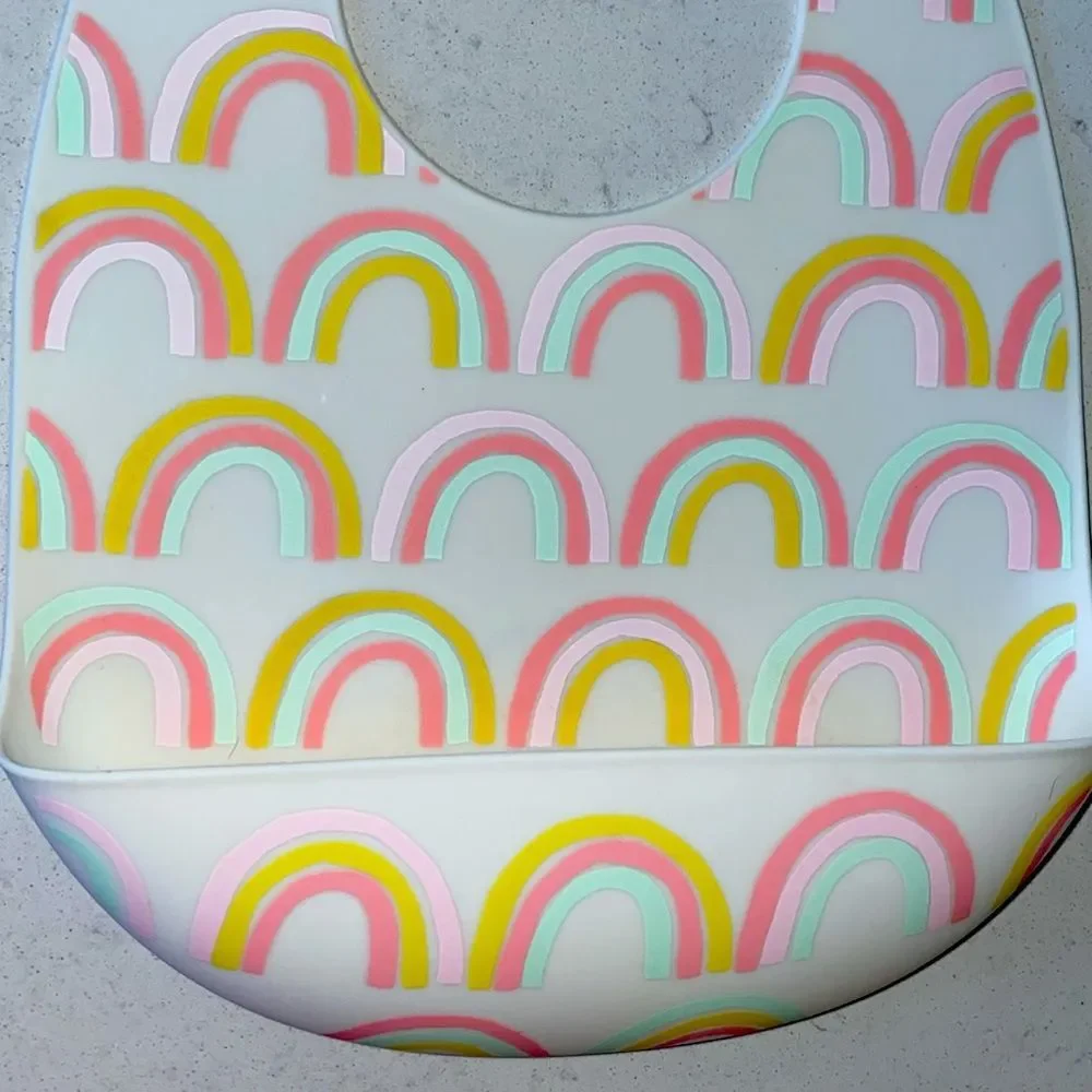 Colorful Rainbow Silicone‎ Bib